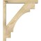Ekena Millwork Merced Block Rough Sawn Bracket w/ Offset Brace, Douglas Fir, 4"W x 24"D x 28"H BKT0402X24X28MRC05RDF - alternate 3